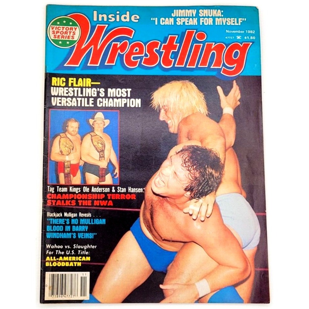 INSIDE WRESTLING NOV 1982 RIC FLAIR‎ JIMMY SNUKA OLE ANDERSON STAN HANSEN